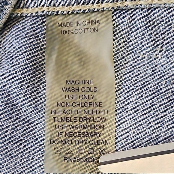 Turo by Vince Camuto Denim Vest Women's Medium Distressed Streetwear Y2K Blue - Picture 14 of 14